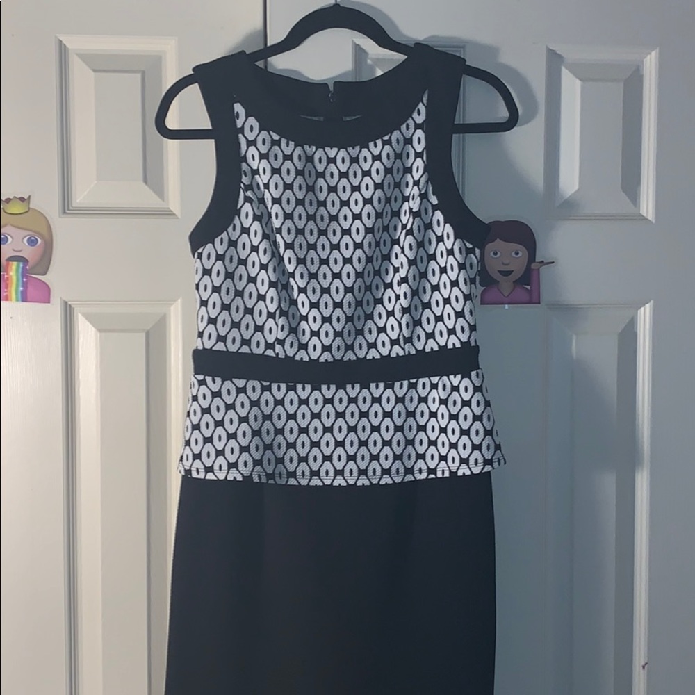 b&w dress